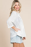 Culture Code Double Breasted Eyelet Jacket with Pockets 