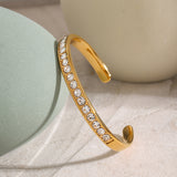 Stainless Steel Inlaid Zircon Bracelet 
