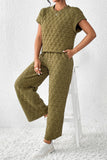 Short Sleeve Top and Pocketed Pants Lounge Set Lingerie & Nightwear
