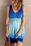 Double Take Scoop Neck Buttoned Sleeveless Magic Dress with Pockets 