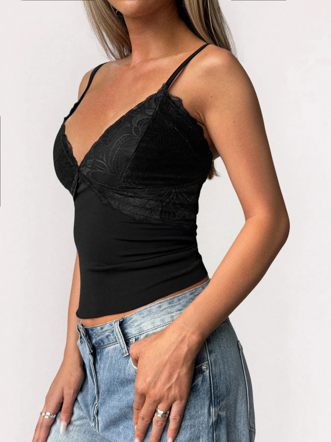 Lace Detail V-Neck Cami 