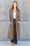 Basic Bae Full Size Open Front Long Sleeve Cover Up 