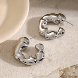 Stainless Steel C-Hoop Earrings 