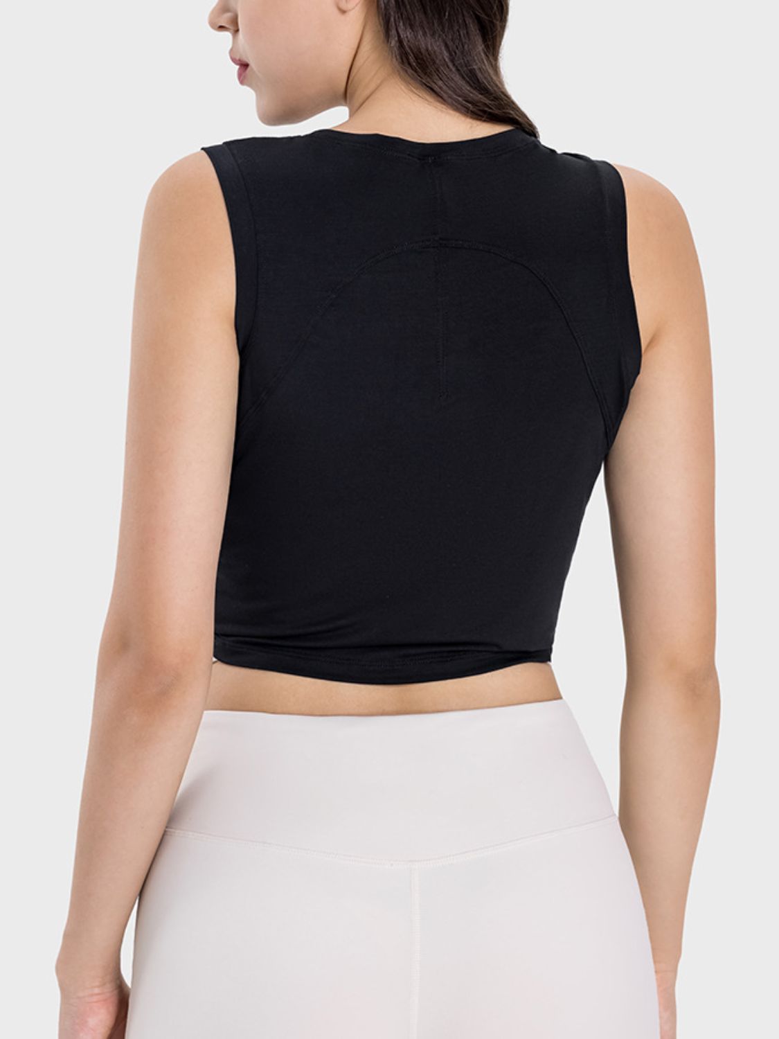 Millennia Drawstring Ruched Wide Strap Active Tank 