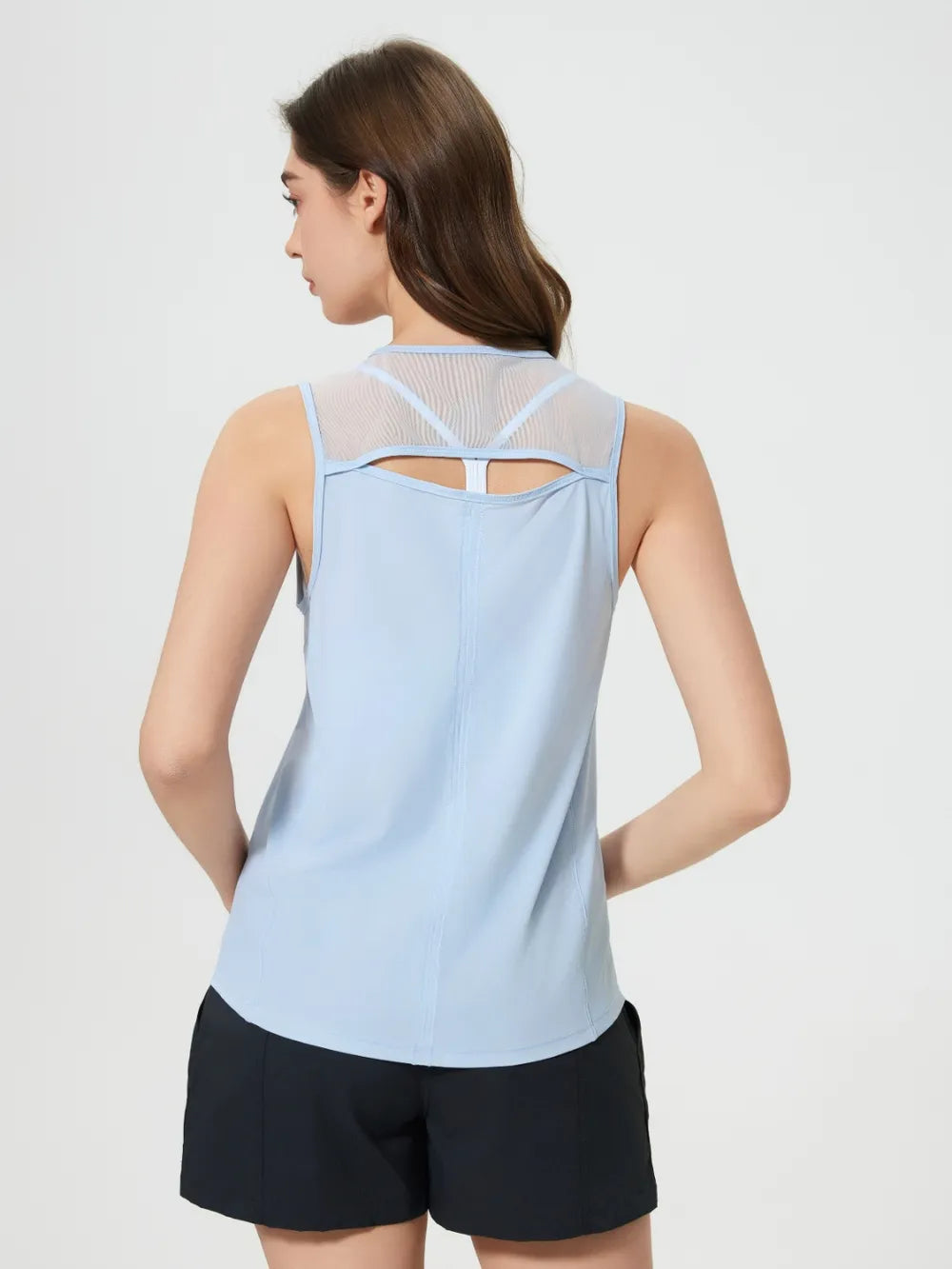 Millennia Cutout Back Round Neck Active Tank 