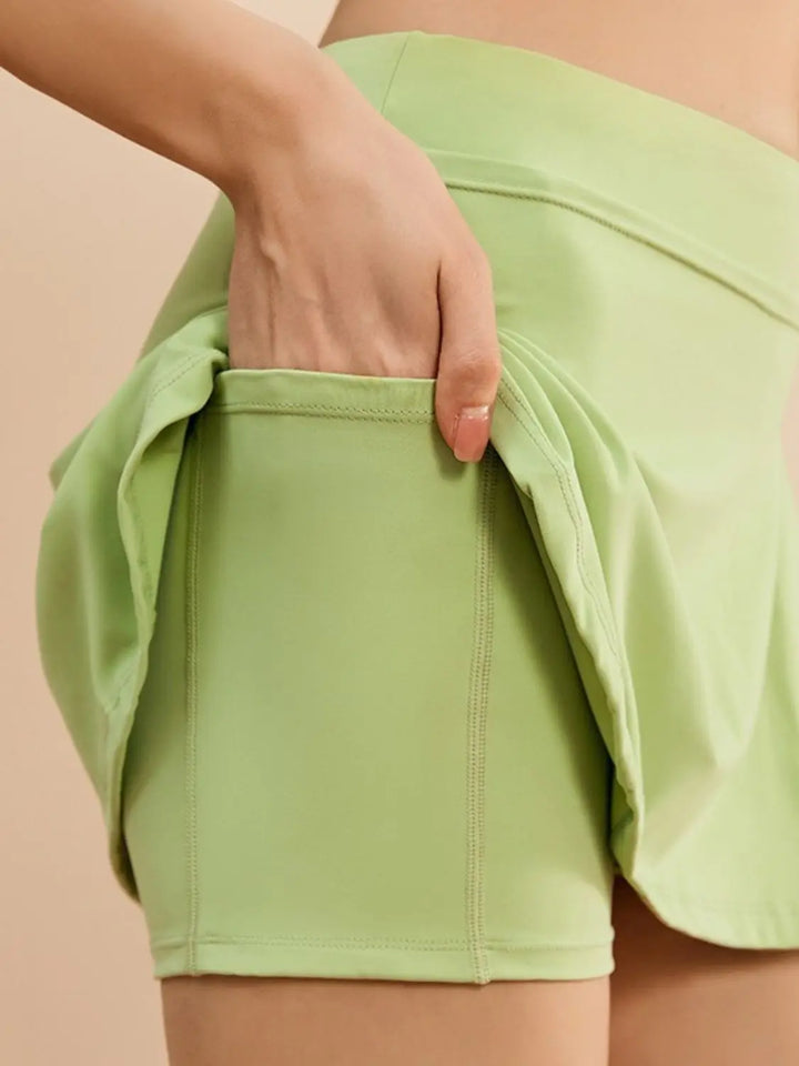 High Waist Active Skort with Pockets 