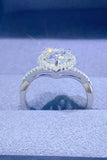 Adored 1 Carat Moissanite 925 Sterling Silver Heart Ring 