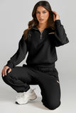 Quarter Zip Top and Drawstring Pants Active Set 
