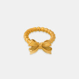 Twisted Titanium Steel Bow Ring 