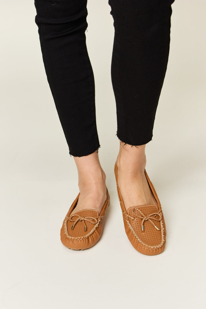 Forever Link Bow Decor Flat Loafers 