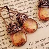 Alloy Gemstone Drop Earrings 