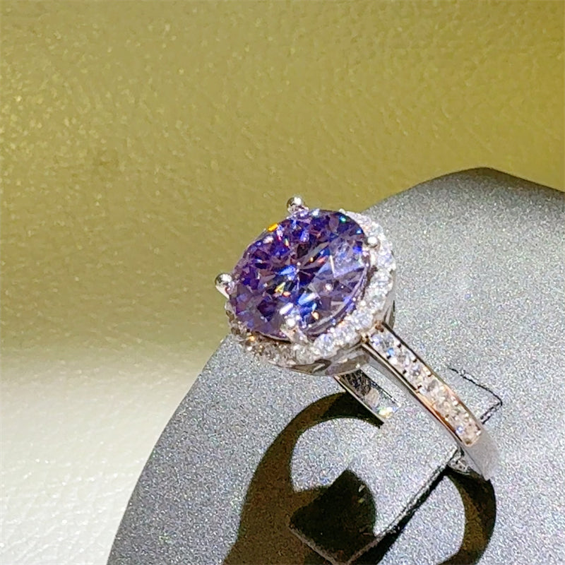 3 Carat Moissanite Zircon 925 Sterling Silver Ring 