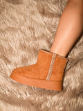 WILD DIVA Round Toe Platform Boots 