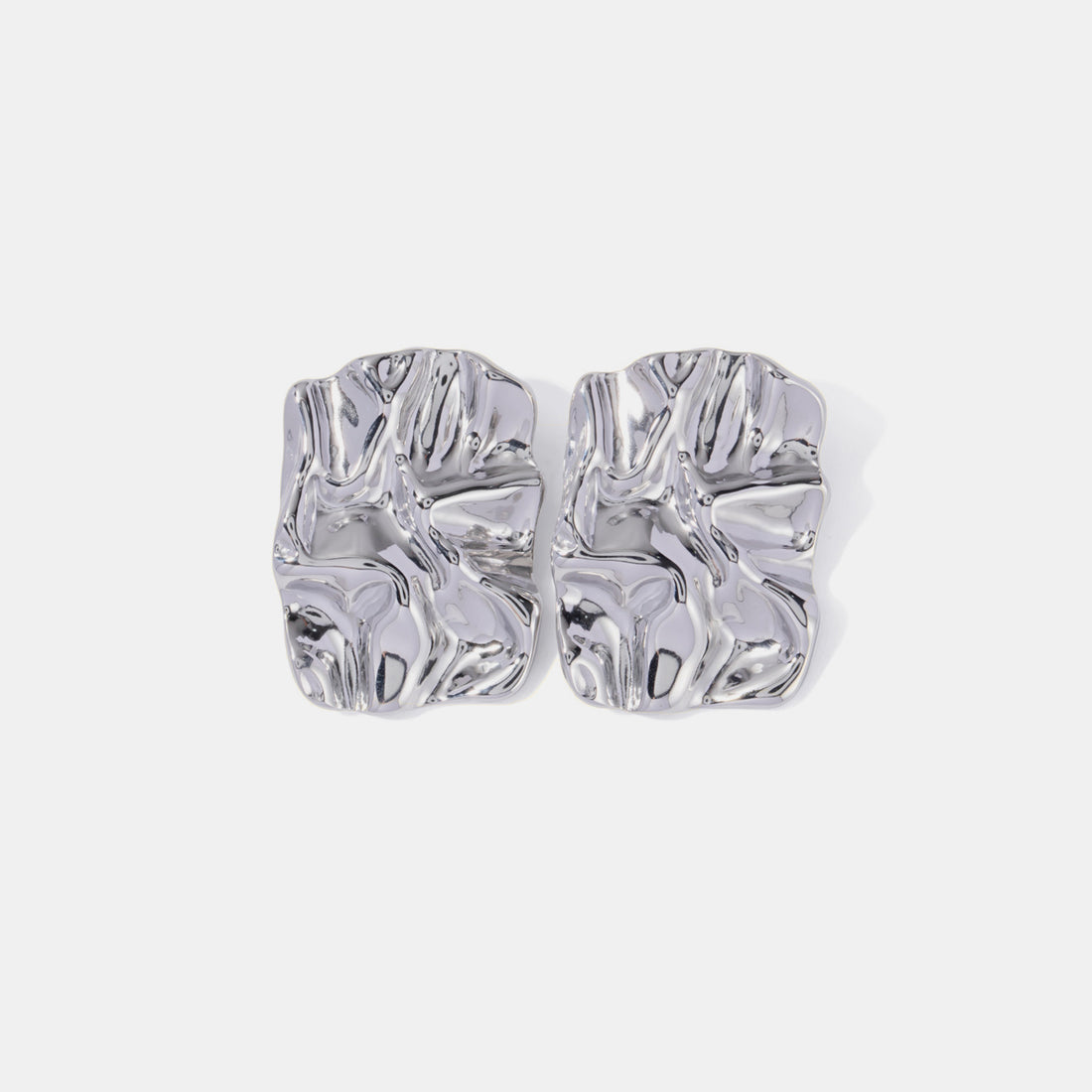 Geometric Stainless Steel Gold-Plated Earrings 