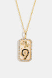Rhinestone Constellation Pendant Copper Necklace 