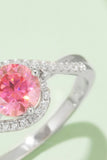 1 Carat Moissanite Contrast 925 Sterling Silver Ring 