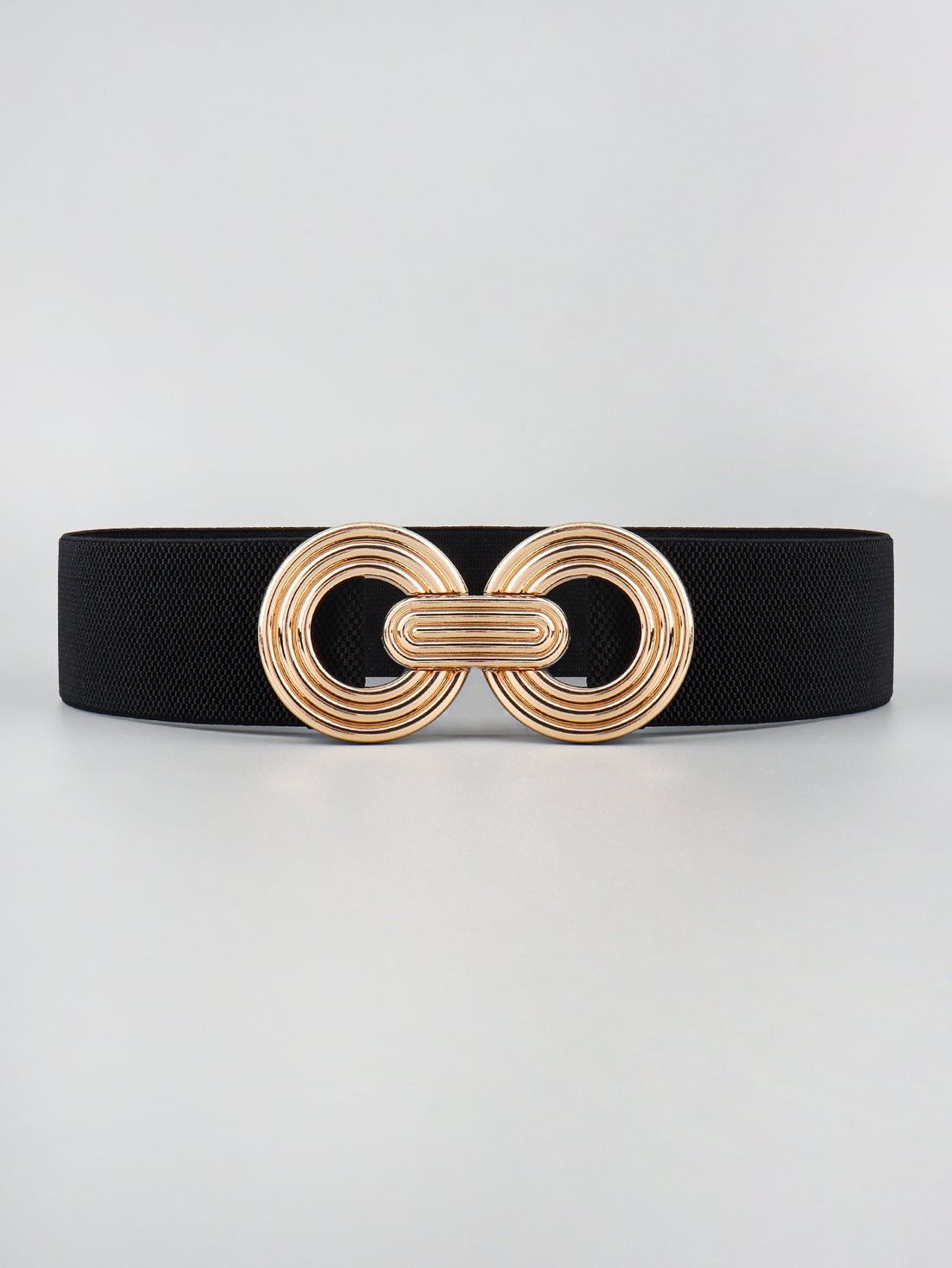 Geometric Buckle Elastic Wide Belt 