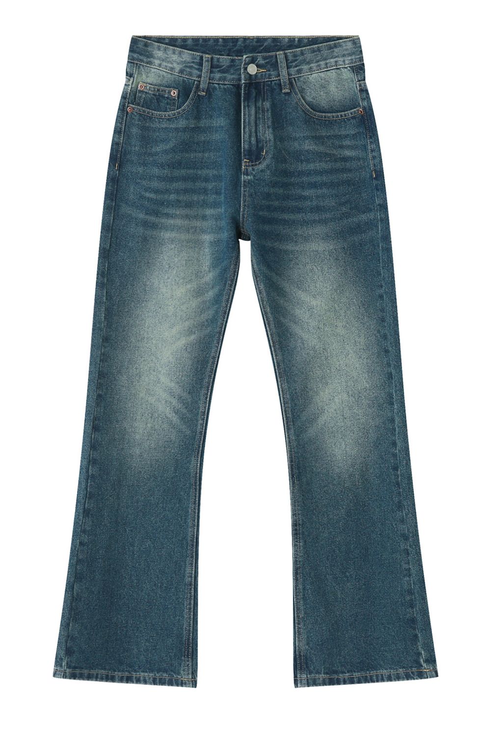 Mid Rise Jeans with Pockets 