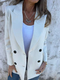 Full Size Collared Neck Long Sleeve Blazer 