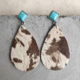 Artificial Turquoise Teardrop Earrings 
