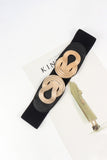 Twisted Alloy Buckle Wide Belt 