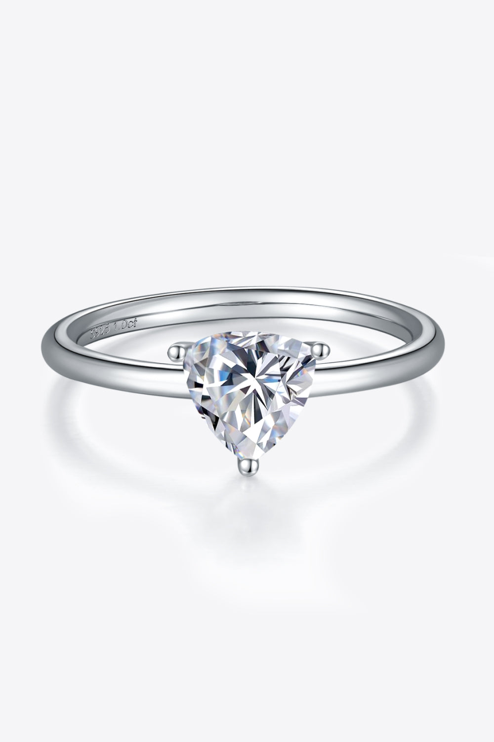 1 Carat Moissanite 925 Sterling Silver Solitaire Ring 