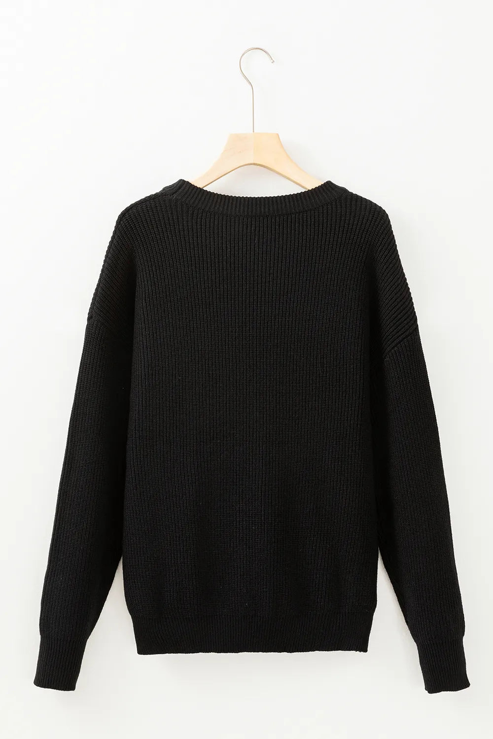 HELLO PUMPKIN Round Neck Long Sleeve Sweater 