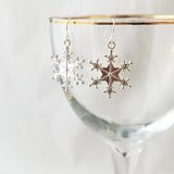 Silver-Plated Snowflakes Earrings 