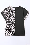 Plus Size Leopard Round Neck T-Shirt 