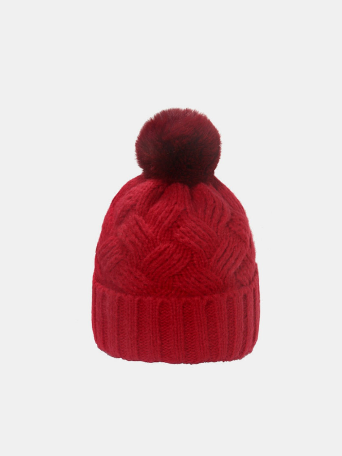 Roll Rim Cable-Knit Hat 
