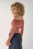 Double Take Ribbed Off-Shoulder Zip Up Long Sleeve Cardigan 