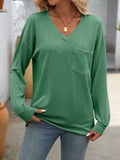 Mandy V-Neck Long Sleeve T-Shirt 