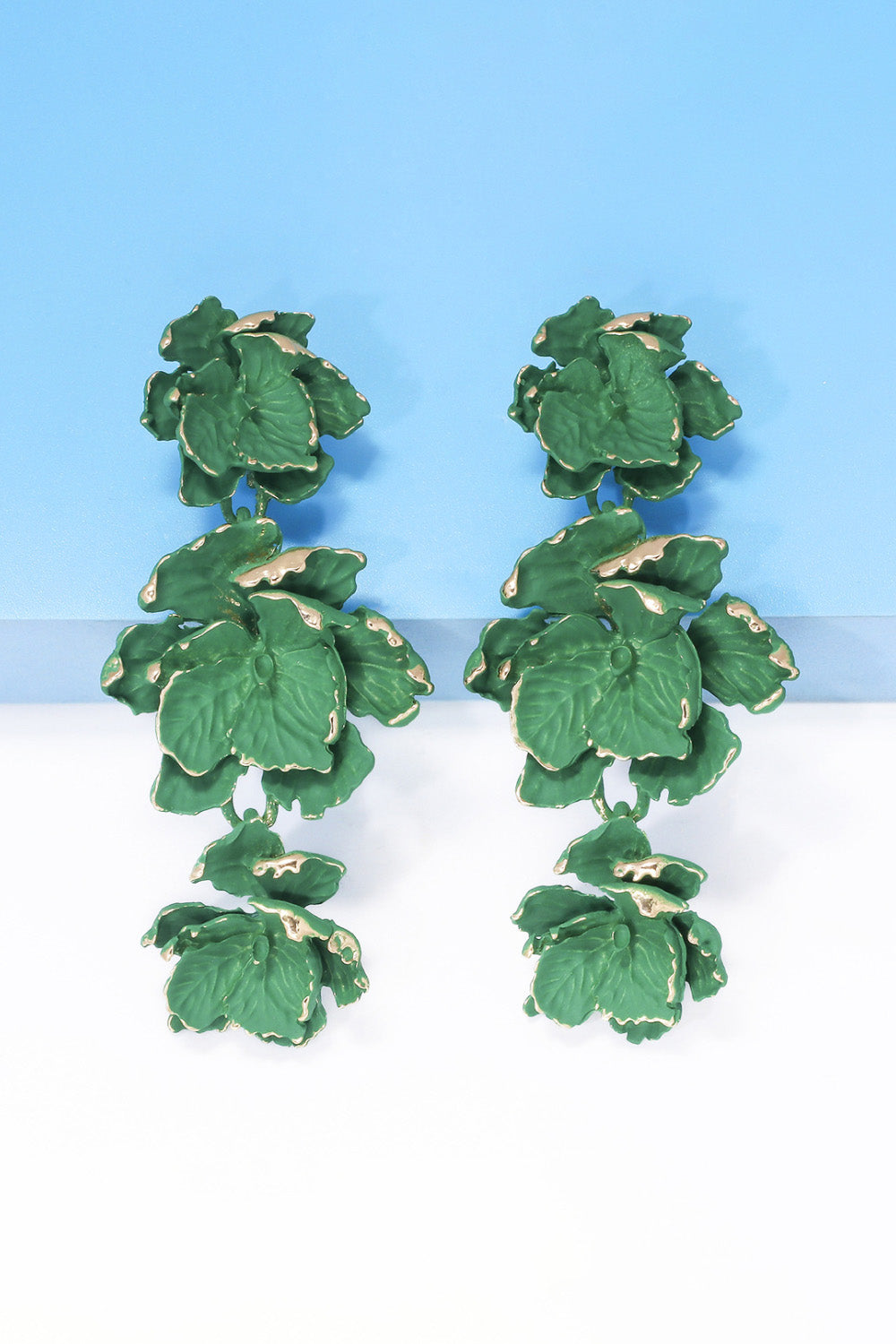 Flower Shape Zinc Alloy Dangle Earrings 