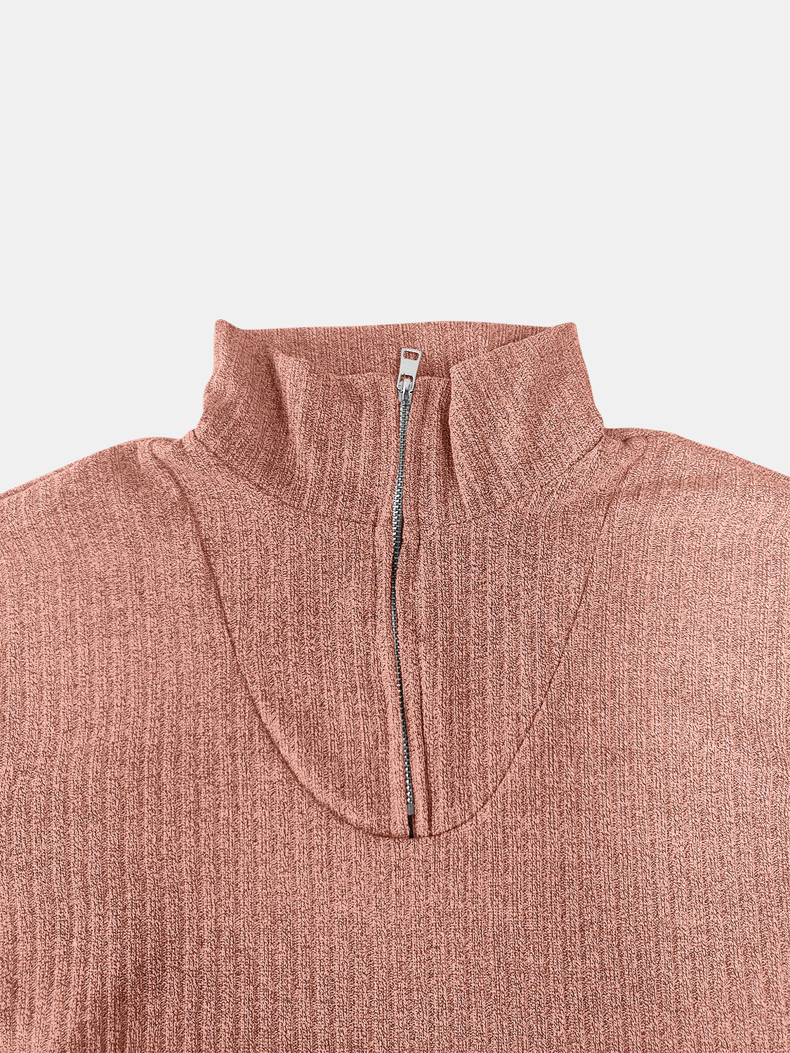 Full Size Quarter Zip Long Sleeve Top 