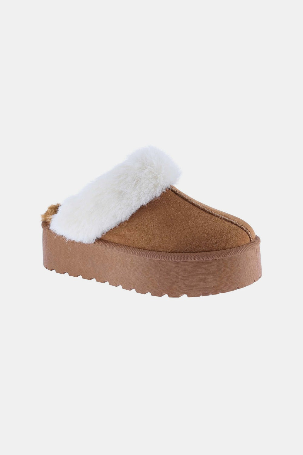 Weeboo Thick Bottom Fur Trim Snow Slippers 