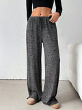 Striped Wide Leg Drawstring Pants 