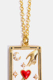 Tarot Card Pendant Stainless Steel Necklace 