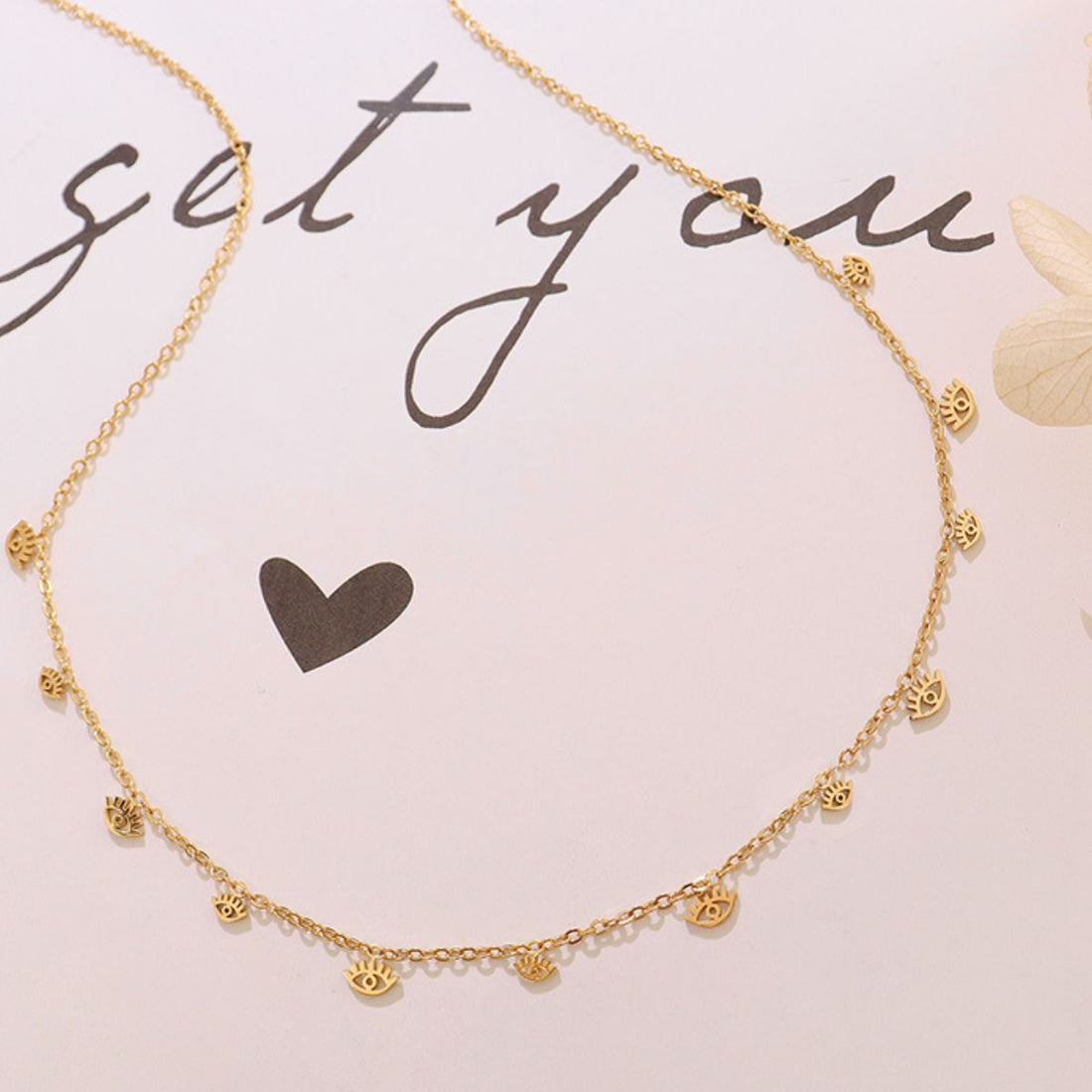 Titanium Steel Charm Necklace 