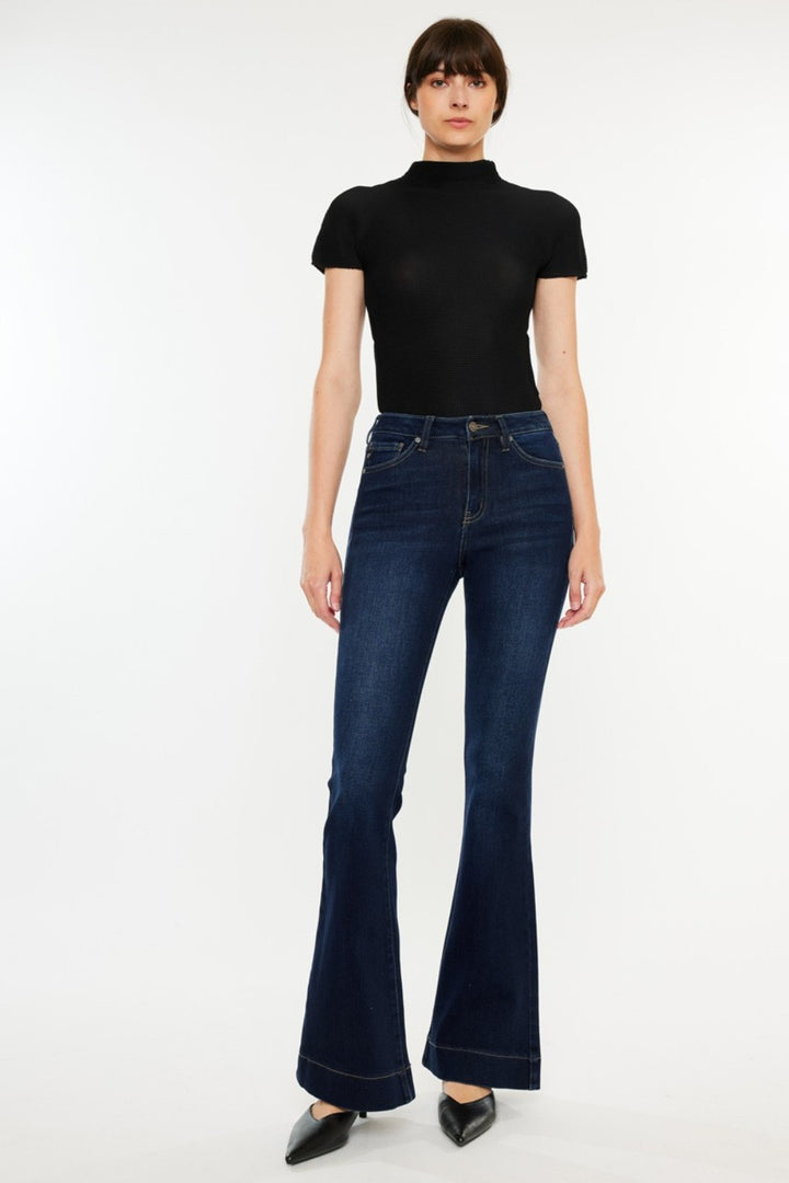 Kancan High Rise Slim Flare Jeans 