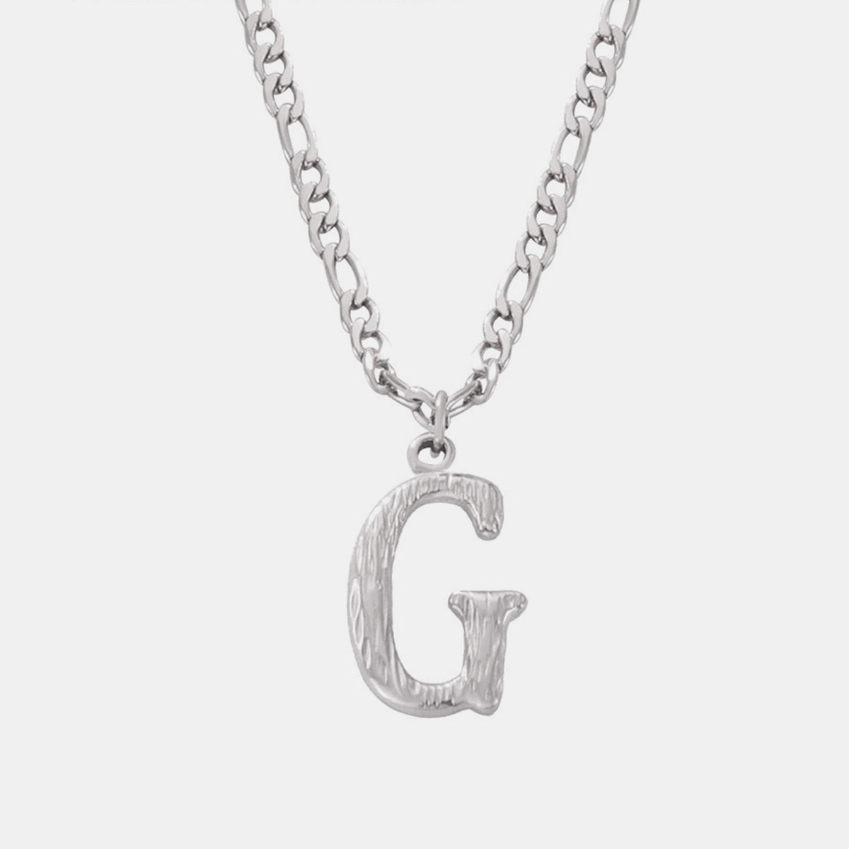Titanium Steel Letter Pendant Necklace 