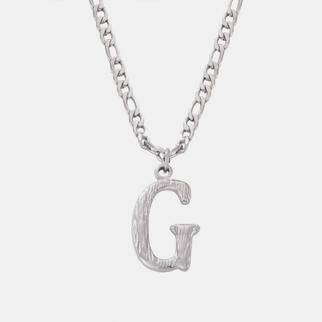 Titanium Steel Letter Pendant Necklace 