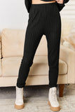 Basic Bae Full Size Notched Long Sleeve Top and Pants Set 