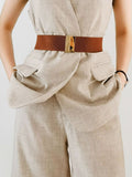 Alloy Buckle Elastic Belt 