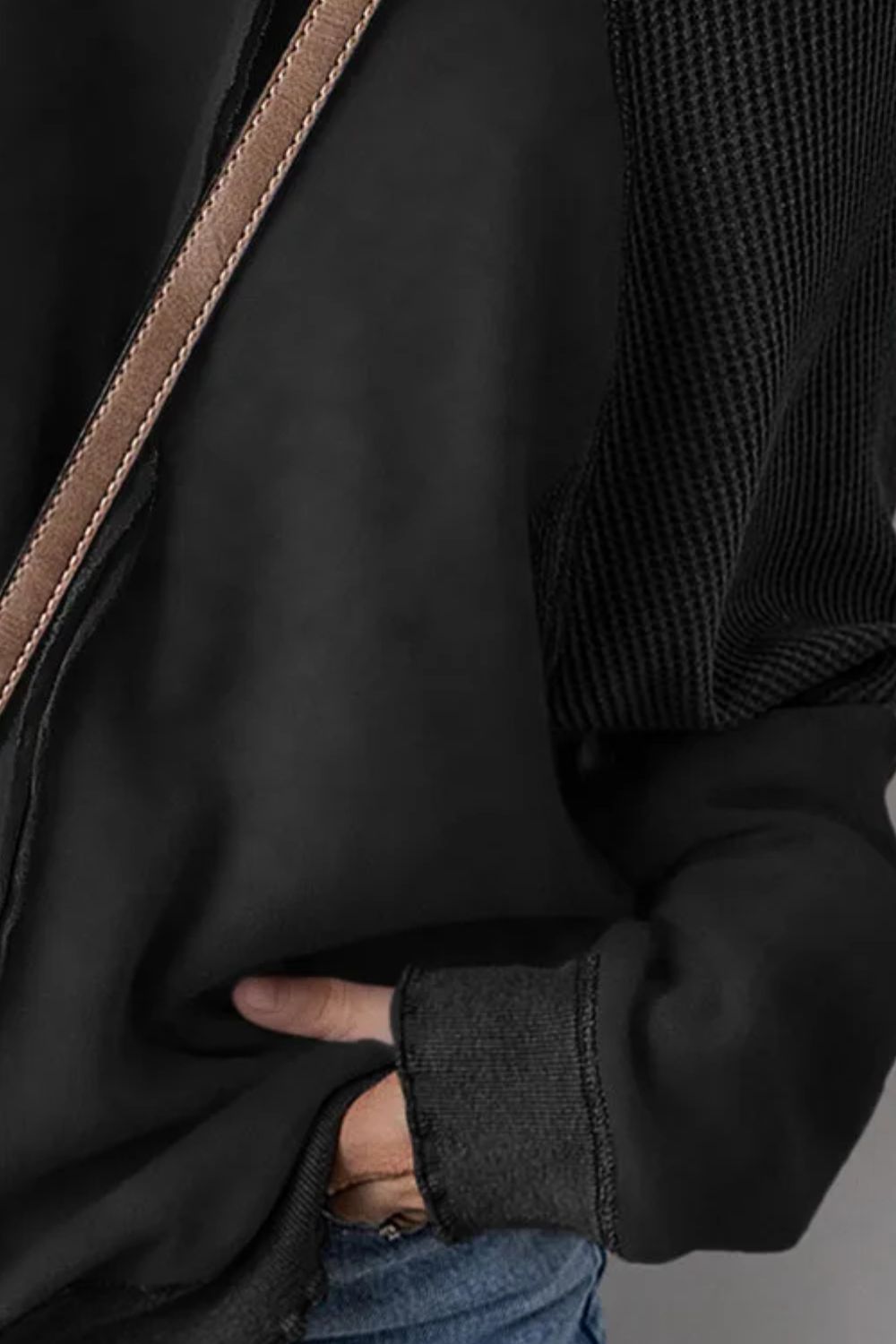 Exposed Seam Long Sleeve Sweatshirt 