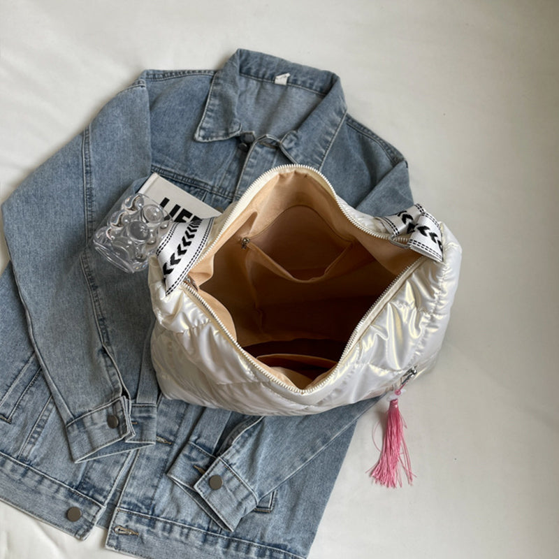 Quilted Nylon Travel Bag 