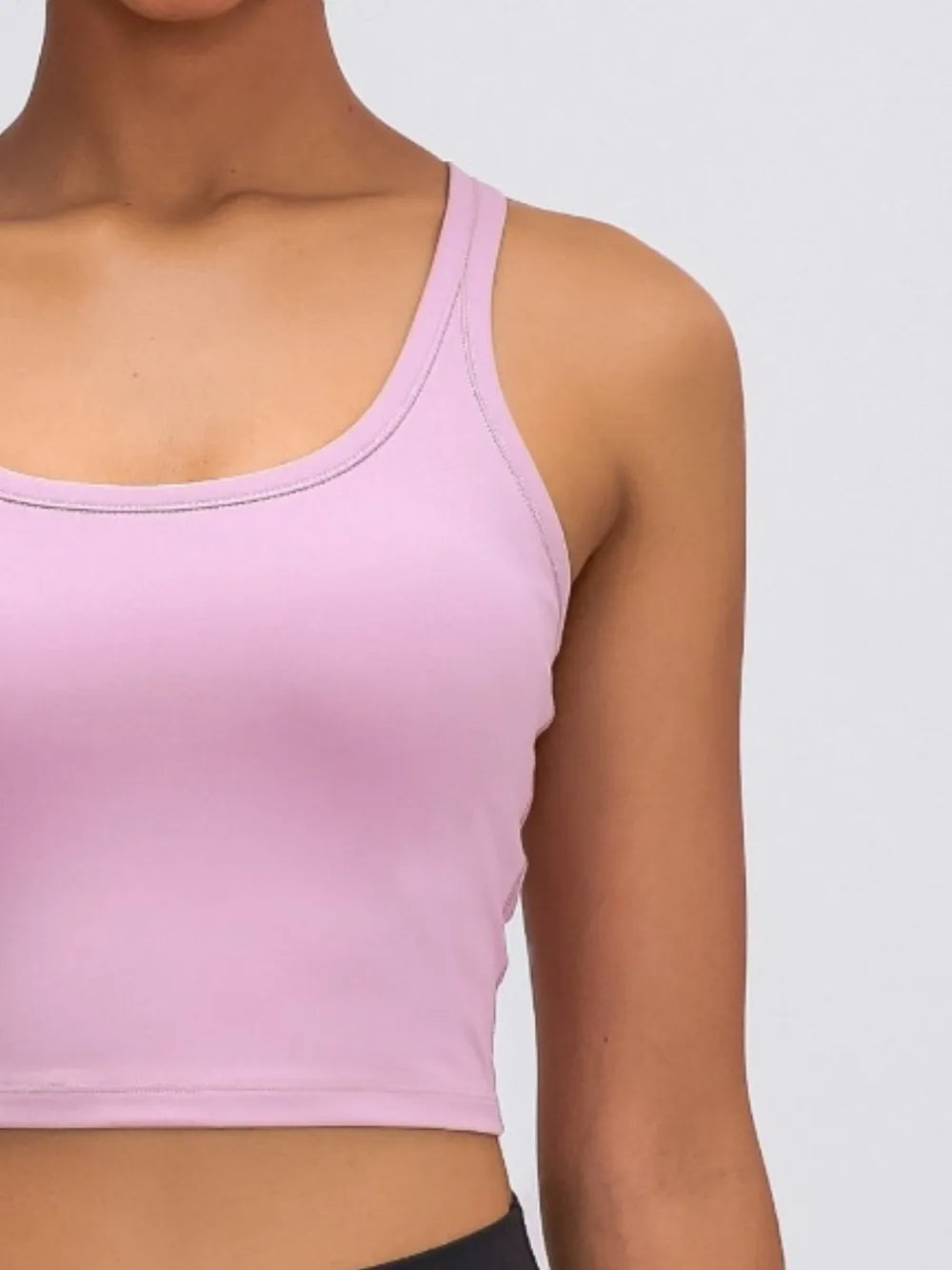 Millennia Scoop Neck Active Tank with Detachable Chest Pads 