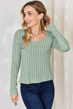 Basic Bae Full Size Ribbed Long Sleeve T-Shirt 