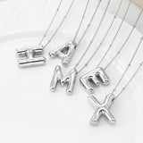 Copper Bubble Letter Pendant Necklace 