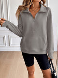 Ivy Lane Half Zip Raglan Sleeve Sweatshirt 