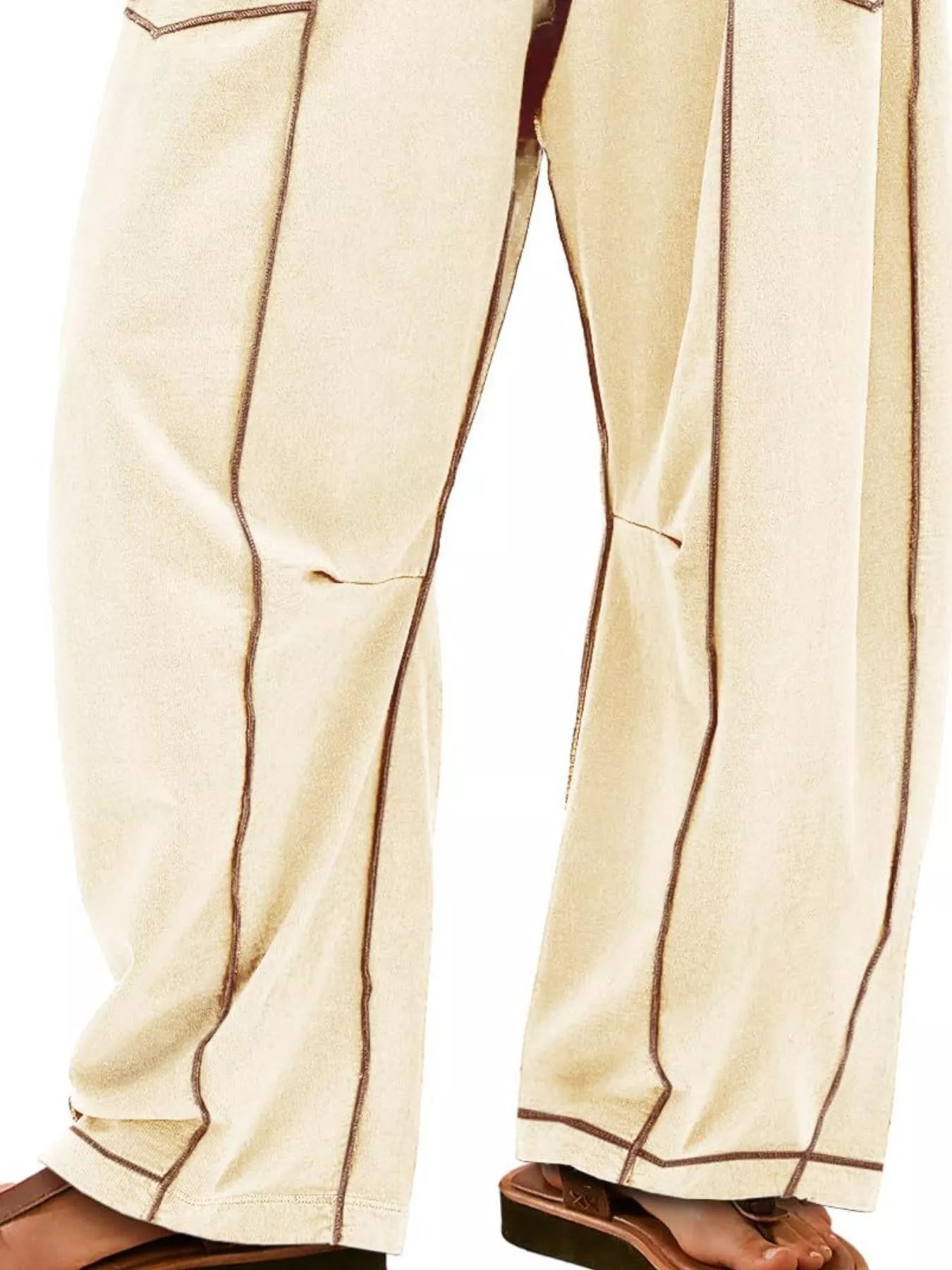 Drawstring Wide Leg Pants 